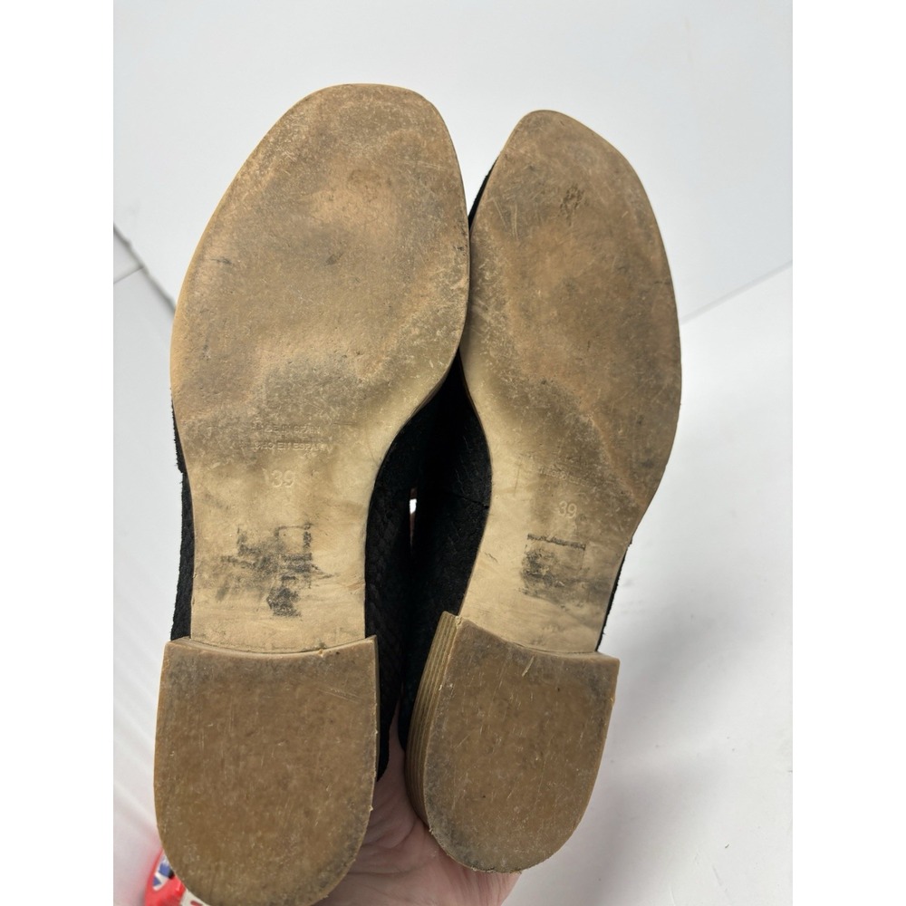 Free People Slip On Mules Flats Shoes Women's Size 39 EU/ 9US Black Suede - Picture 5 of 8